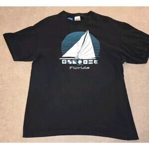 Vintage Florida T Shirt Mens Size XL Sailboat Dolphin Single Stitch USA